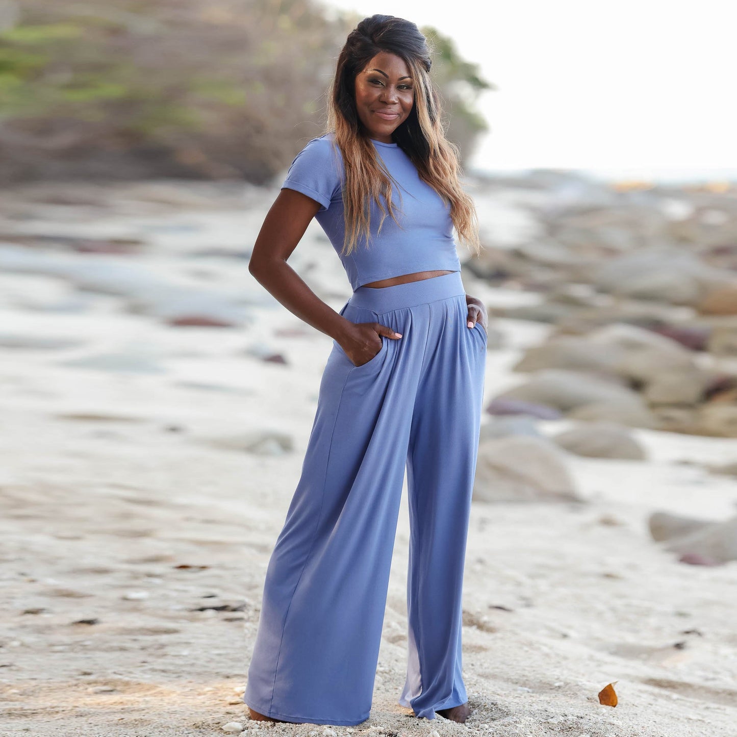 Blake Casual Wide Leg Long Pants Two Piece Outfit Outfit Sets Claire & Clara