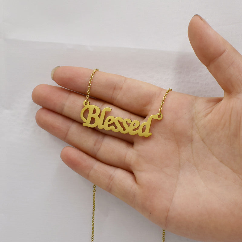 Blessed Stainless Steel Necklace Necklace Claire & Clara Gold