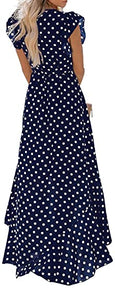 Bohemian V-Neck Long Dress Claire & Clara