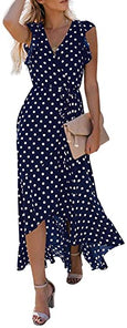 Bohemian V-Neck Long Dress Claire & Clara