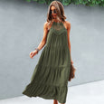 Boho Halter Lace Hollow Out Casual Dress Dresses Claire & Clara Army S