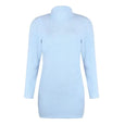 Bonnie Furry Turtleneck Long Sleeve Dress Dresses Claire & Clara Blue S