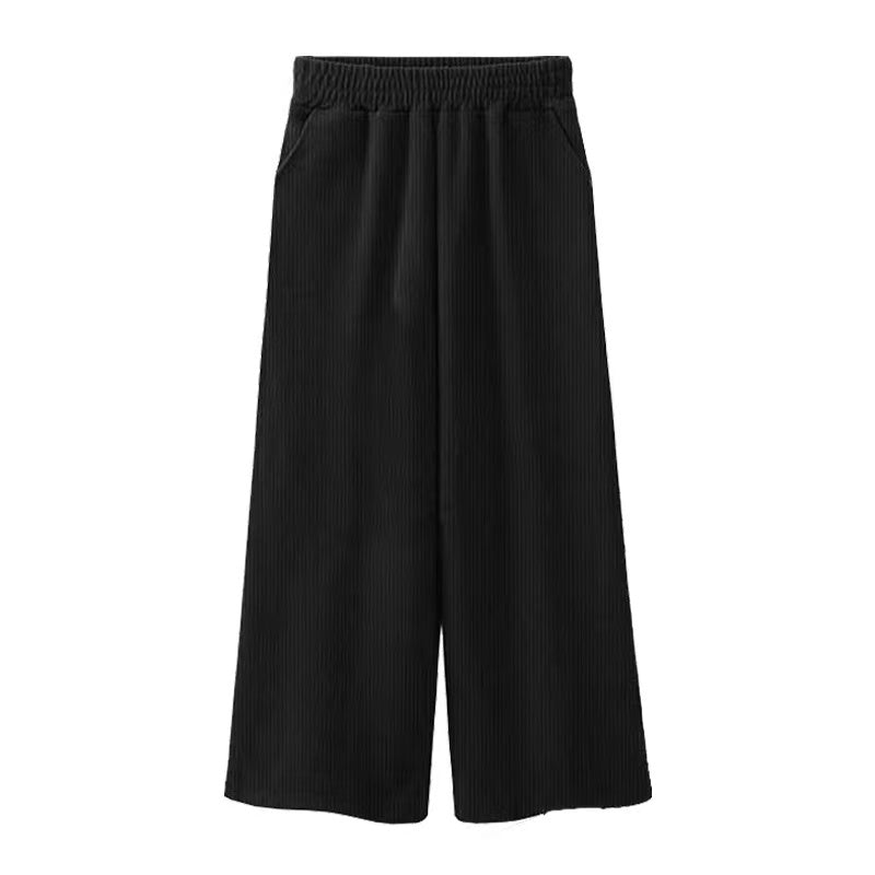 Bonnie Winter Fleece Wide-Leg Knitted Pants Bottoms Claire & Clara Black US 2