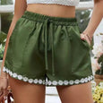 Bottom Flowers Casual Lace-Up Shorts Bottoms Claire & Clara