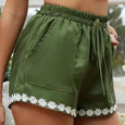 Bottom Flowers Casual Lace-Up Shorts Bottoms Claire & Clara