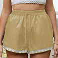 Bottom Flowers Casual Lace-Up Shorts Bottoms Claire & Clara Yellow US 4