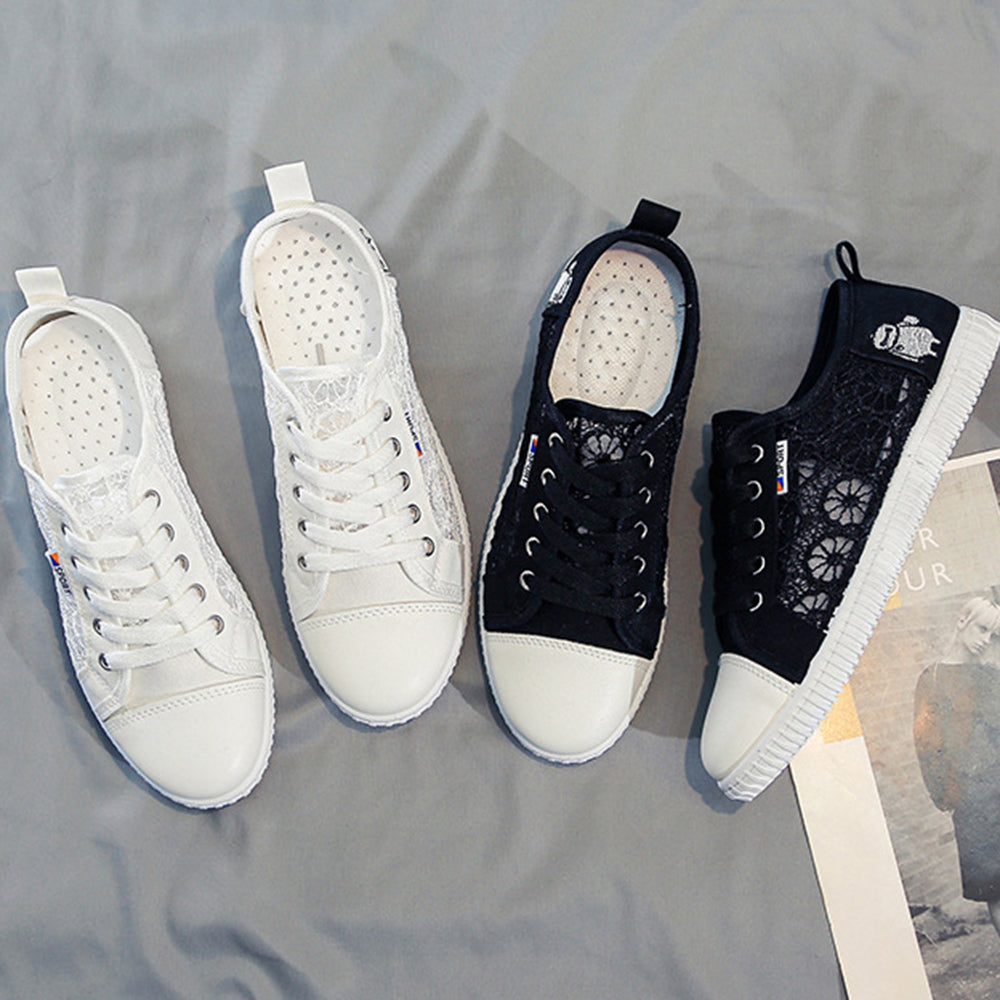 Breathable Lace Up Mesh Canvas Shoes Shoes Claire & Clara
