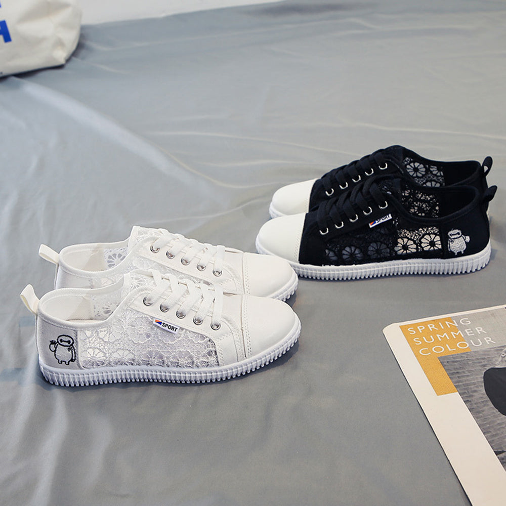 Breathable Lace Up Mesh Canvas Shoes Shoes Claire & Clara