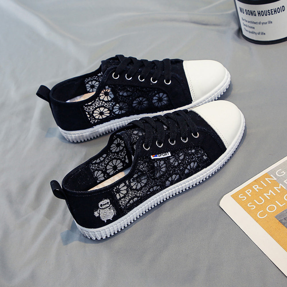 Breathable Lace Up Mesh Canvas Shoes Shoes Claire & Clara