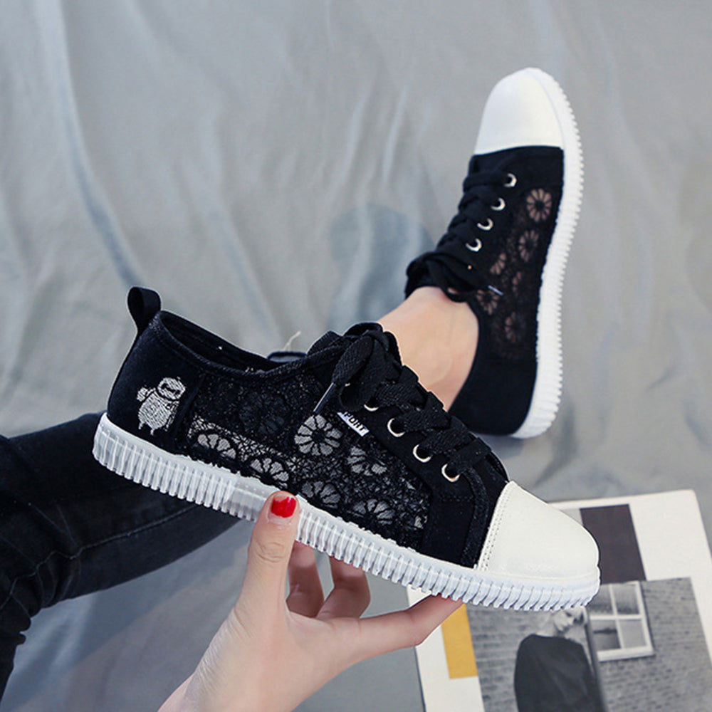 Breathable Lace Up Mesh Canvas Shoes Shoes Claire & Clara