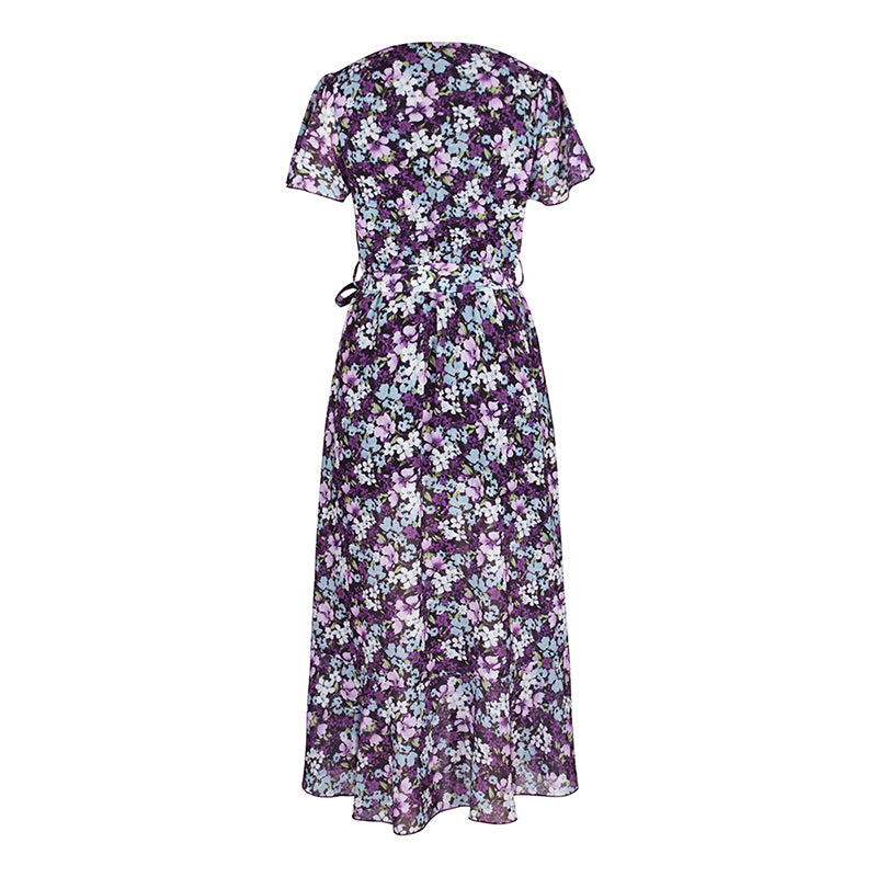 Callie Floral Dream V-Neck Wrap Midi Dress Dresses Claire & Clara