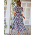 Callie Floral Dream V-Neck Wrap Midi Dress Dresses Claire & Clara