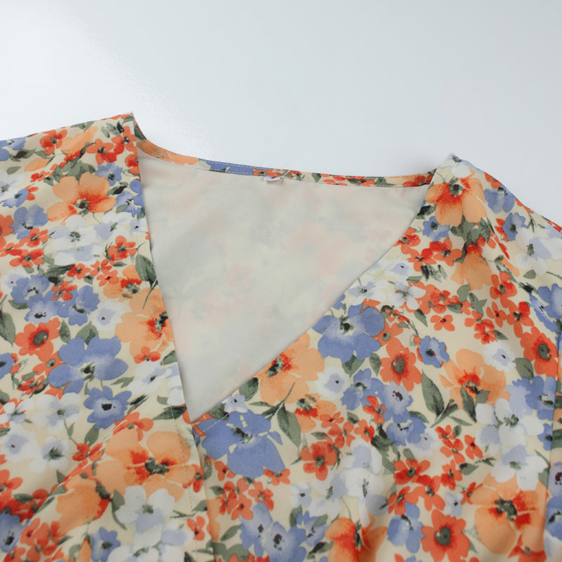 Callie Floral Dream V-Neck Wrap Midi Dress Dresses Claire & Clara