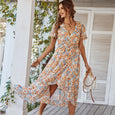 Callie Floral Dream V-Neck Wrap Midi Dress Dresses Claire & Clara