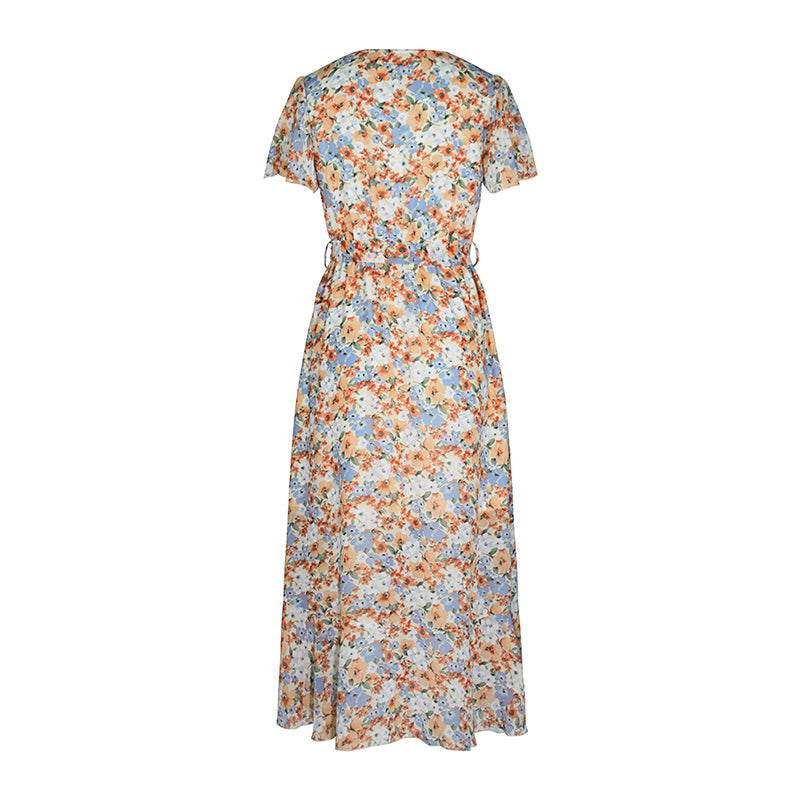 Callie Floral Dream V-Neck Wrap Midi Dress Dresses Claire & Clara