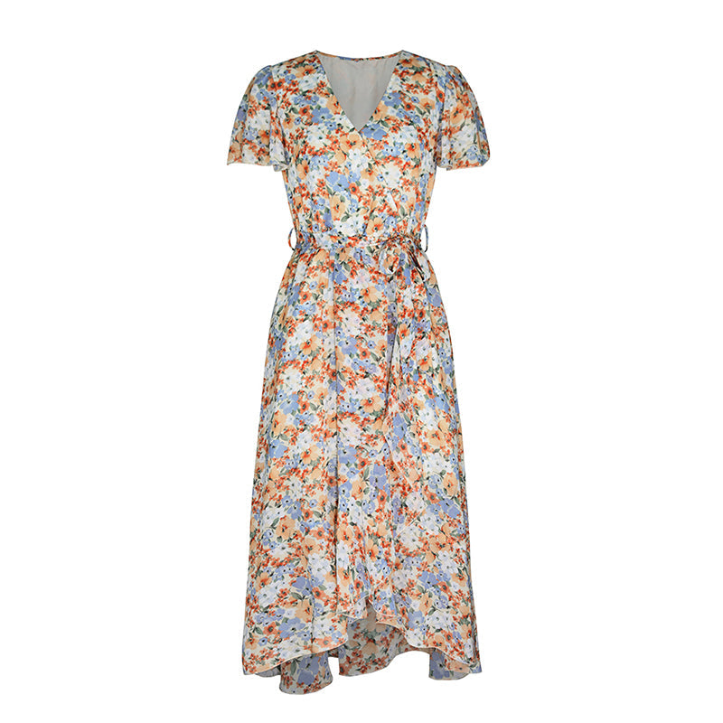 Callie Floral Dream V-Neck Wrap Midi Dress Dresses Claire & Clara