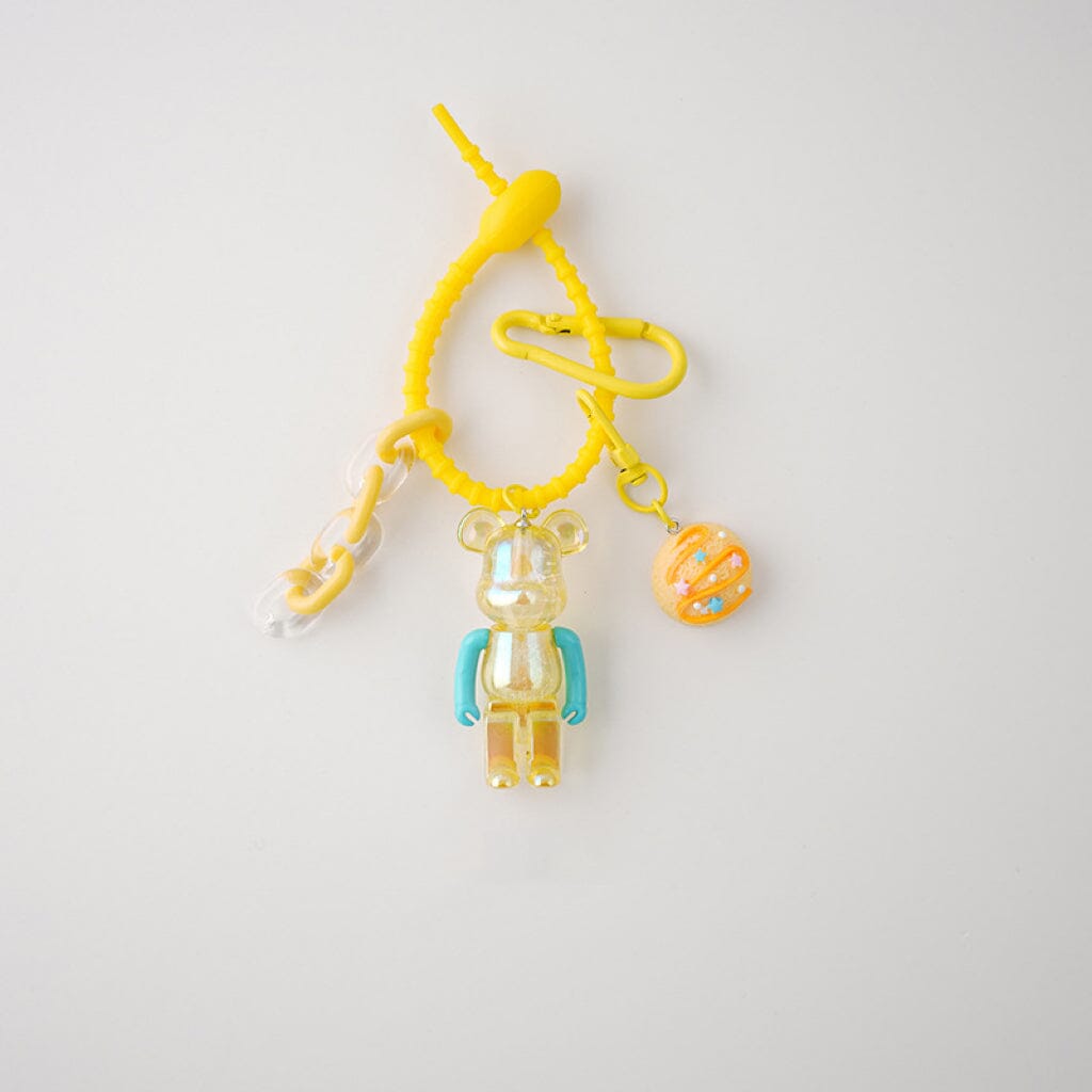 Candy Color Bearbrick Keychain Apparel & Accessories Claire & Clara Yellow