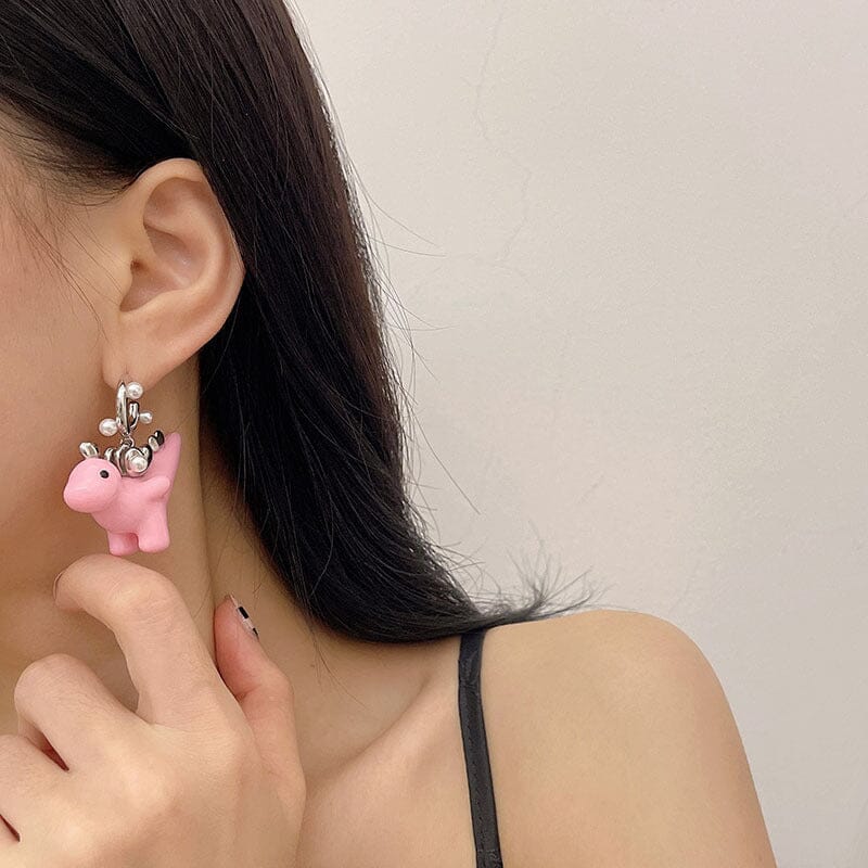 Candy Color Dinosaur Stud Earrings Earrings Claire & Clara