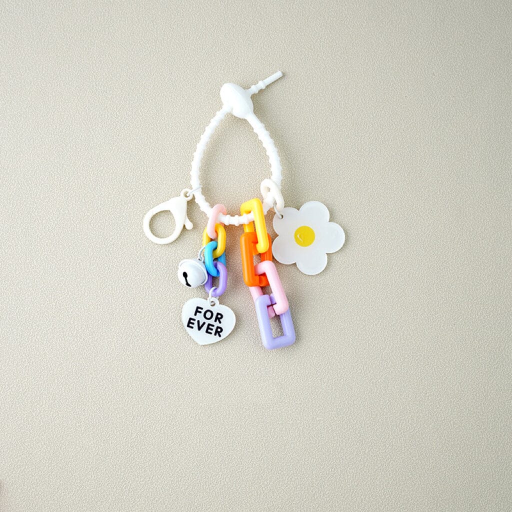 Candy Flower Keychain Apparel & Accessories Claire & Clara White