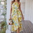 Carly Boho Halter Neck Floral Maxi Dress Dresses Claire & Clara