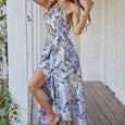 Carly Boho Halter Neck Floral Maxi Dress Dresses Claire & Clara