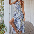 Carly Boho Halter Neck Floral Maxi Dress Dresses Claire & Clara