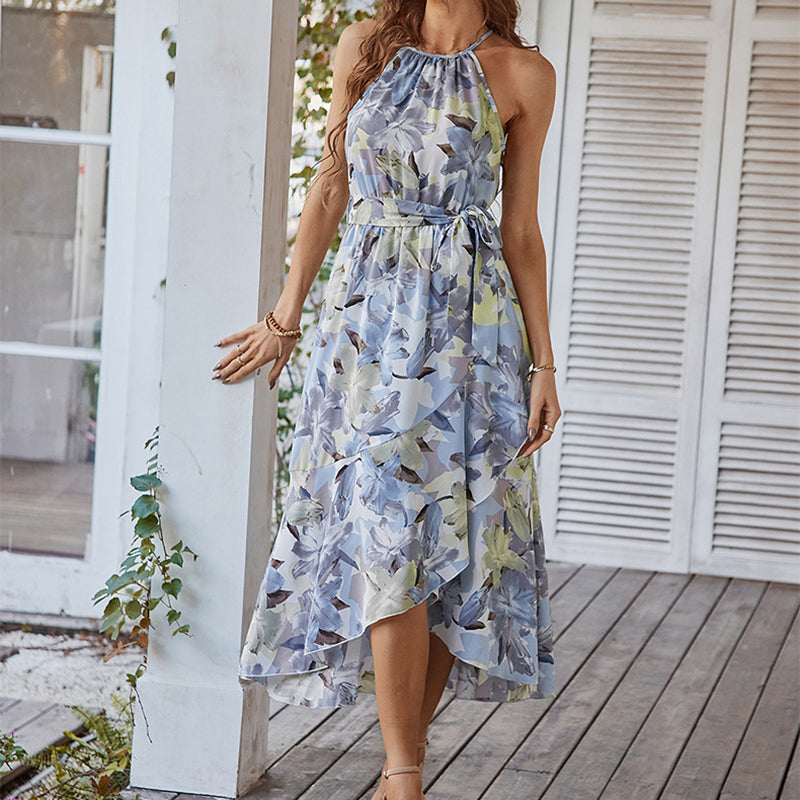 Carly Boho Halter Neck Floral Maxi Dress Dresses Claire & Clara
