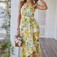 Carly Boho Halter Neck Floral Maxi Dress Dresses Claire & Clara