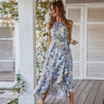 Carly Boho Halter Neck Floral Maxi Dress Dresses Claire & Clara Blue S
