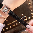 Carol Square Rhinestone Casual Starry Quartz Watch Watches Claire & Clara