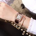 Carol Square Rhinestone Casual Starry Quartz Watch Watches Claire & Clara Brown