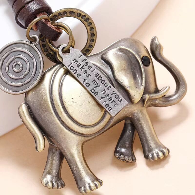 Cartoon Animal Vintage Leather Keychain Apparel & Accessories Claire & Clara