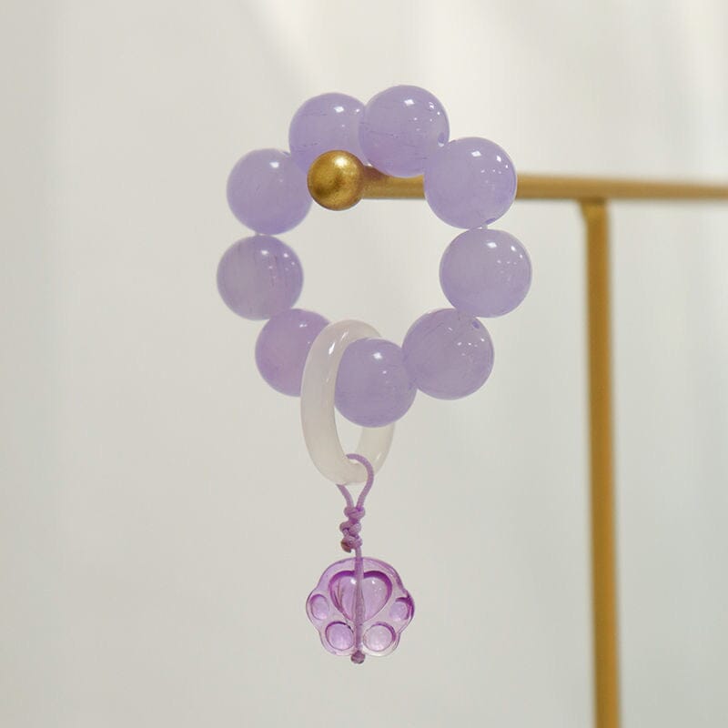 Cat's Claw Glazed Decompression Handheld Rosary Beads Apparel & Accessories Claire & Clara Purple
