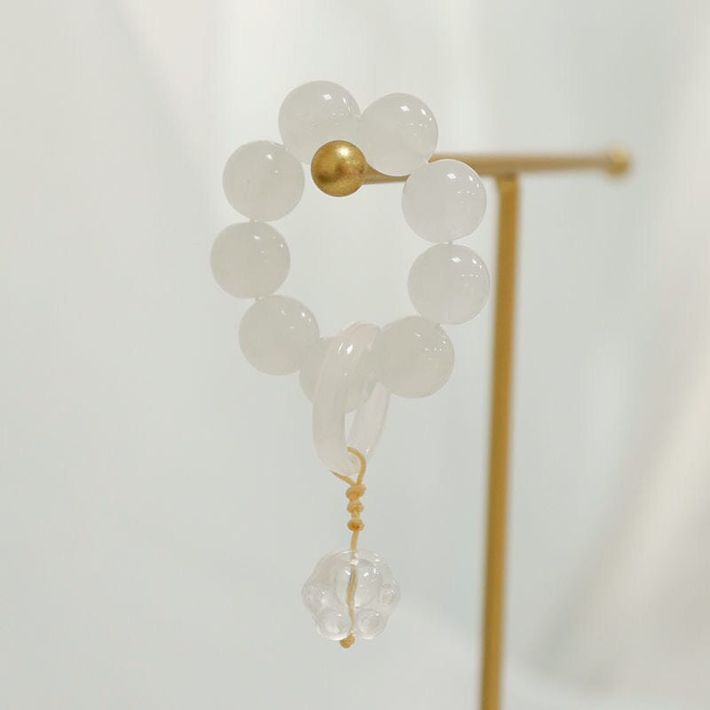 Cat's Claw Glazed Decompression Handheld Rosary Beads Apparel & Accessories Claire & Clara White