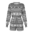 Christmas Pajamas Long Sleeve Short Set Set Claire & Clara Grey S