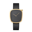 Cobblestone Simple Quartz Watch Watches Claire & Clara Black Gold