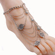 Coin Pendant Tassel Anklet Anklet Claire & Clara