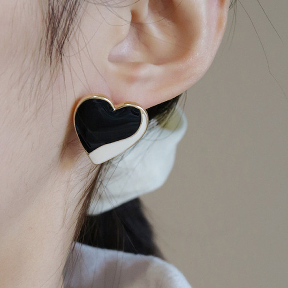 Colorful Love Shape Stud Earrings Earrings Claire & Clara