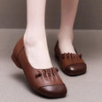Comfortable Shallow Mouth Soft Flat Shoe Shoes Claire & Clara Dark Brown US 5