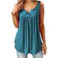 Comfy Loose Button Sleeveless Tank Top Top Claire & Clara Light Green S