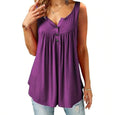 Comfy Loose Button Sleeveless Tank Top Top Claire & Clara Purple S