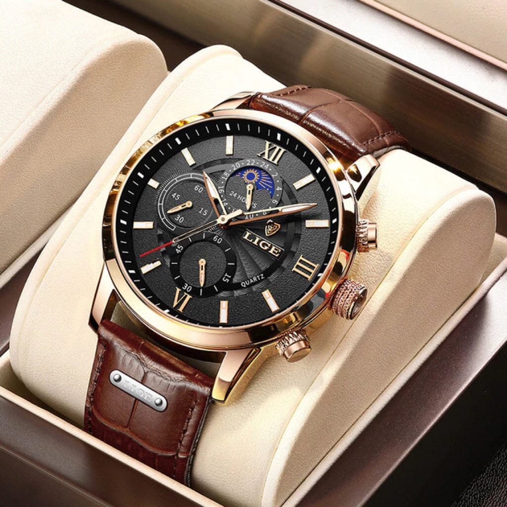 Concept Gentleman Luxury Casual Watch Watches Claire & Clara Brown/Black