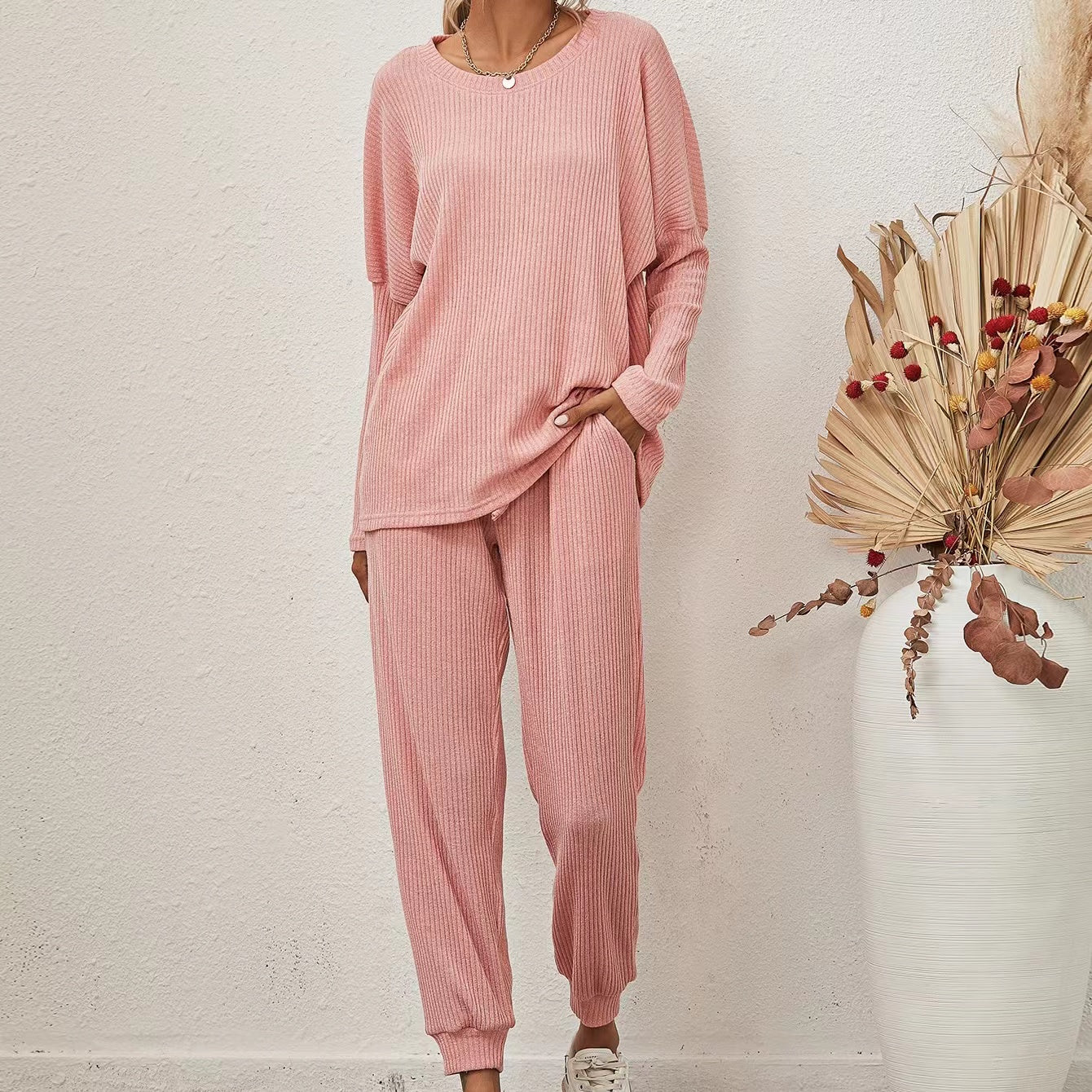 Connie Solid Color Casual Pajamas Set Set Claire & Clara