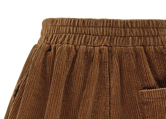 Corduroy High Waist Winter Loose Shorts Bottoms Claire & Clara