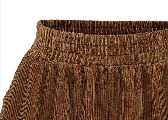 Corduroy High Waist Winter Loose Shorts Bottoms Claire & Clara