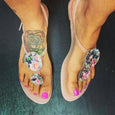 Crystal Diamond Transparent Jelly Slippers Shoes Claire & Clara US 6 Pink