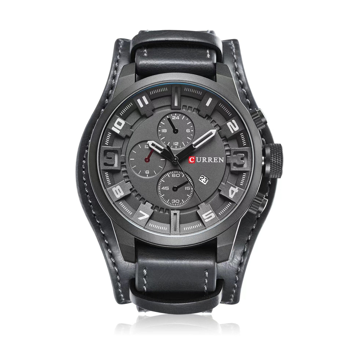 CURREN Men's Casual Business Quartz Watch Watches Claire & Clara All Black