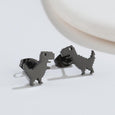 Cute Pixel Dinosaur Stud Earrings Earrings Claire & Clara Black