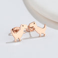 Cute Pixel Dinosaur Stud Earrings Earrings Claire & Clara Rose Gold
