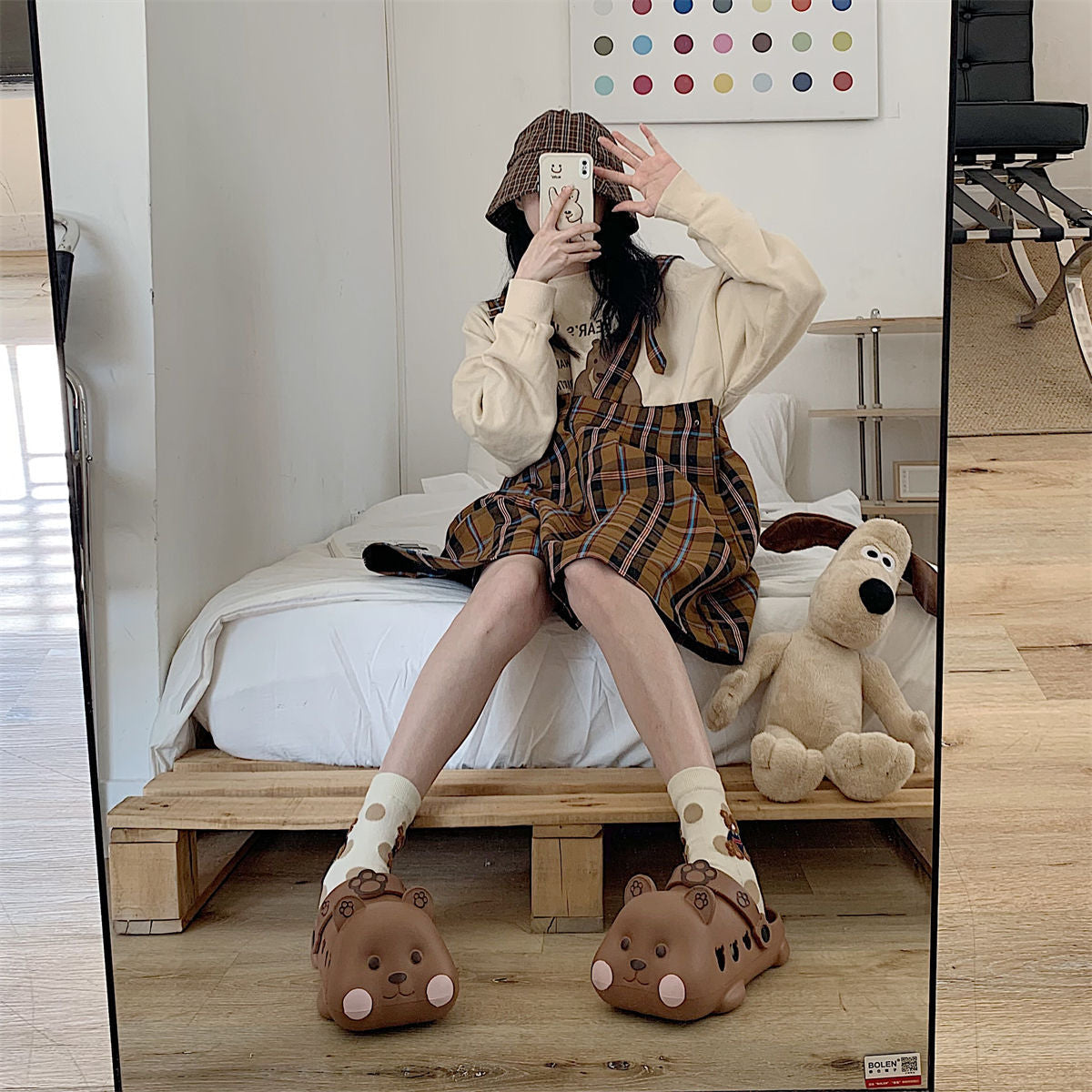 Cute Three-Dimensional Bear Slipper Shoes Claire & Clara